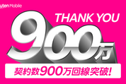 楽天モバイル、回線契約数が900万を突破　多言語対応でショップ契約数が増加