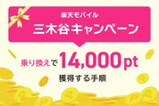 楽天モバイル「三木谷キャンペーン」で14000ポイントを獲得する手順