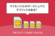 ワイモバイルのデータシェアにデメリットはある？ 月額539円で3回線まで追加可能