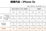 KDDIが「iPhone 5s」「iPhone 5c」の端末代金を公表、実質負担金0円から