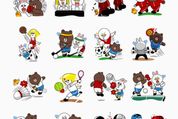 LINEのキャラがスポーツ選手を応援する期間限定の無料スタンプが登場